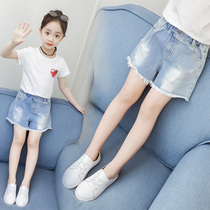 Girl jeans shorts 2021 summer chick chick jeans girl thin handy pants