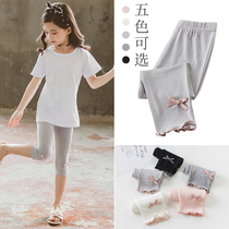 Girls punch pants summer thin seven-minute pants children wear baby summer shorts outside