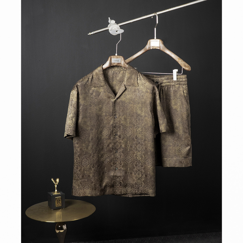 Yanji Xiangyun Silk Top for Men, Mulberry Silk Shirt, Men's Fashion Suit, 2026 Summer New Floral Xiangyun Silk Yanji Xiangyun Silk Top for Men, Mulberry Silk Shirt, Men's Fashion Suit, 2026 Summer New Floral Xiangyun Silk