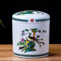 Round ceramic urn blue and white porcelain urn ashes can funeral graves bone cans large small urn life boxes