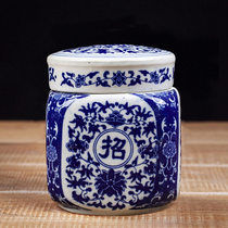 Ceramic salt sugar pig oil tank with lid storage sealed tank tea jar seasoning bottle paste Chinese medicine powder tank