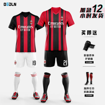 ac Milan home jersey Zlatan Ibrahimovic childrens football suit suit Mens training suit Summer custom football suit custom