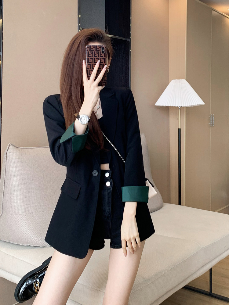 High-quality bomb street suit jacket 2022 autumn new slim temperament casual explosion style net red suit top women