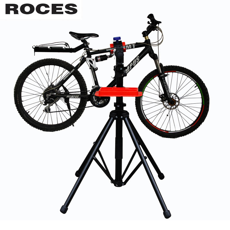 ROCES Bike Road Mountain Bike Repair Rack Display Rack Parking Rack Four Corner Hanger with Repair Disc Suspension