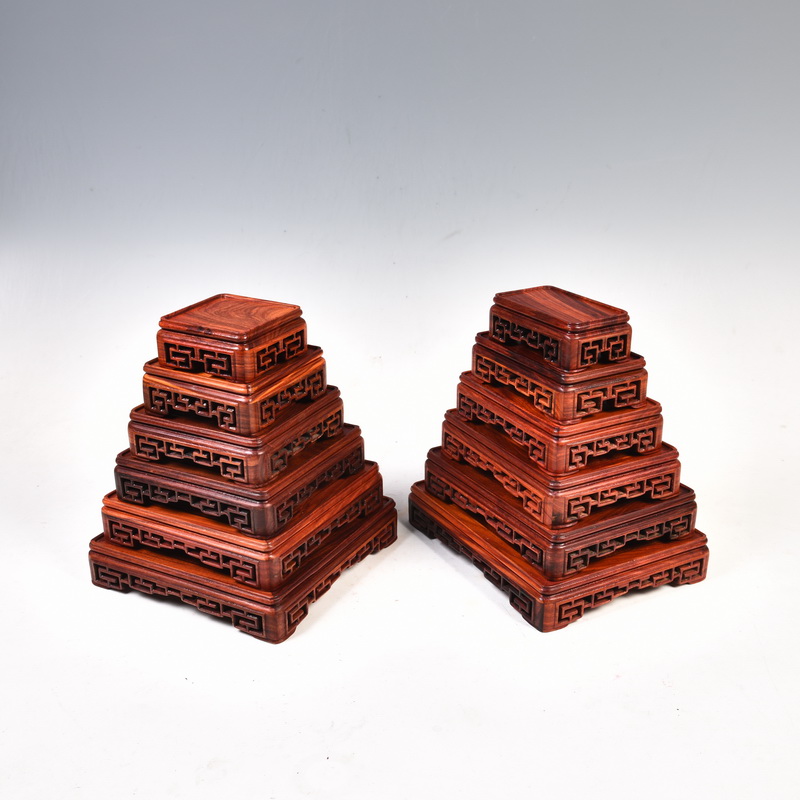 Red wingceltis woodcarving meander base rectangle, square, flowers miniascape tea kettle are it furnishing articles base solid wood