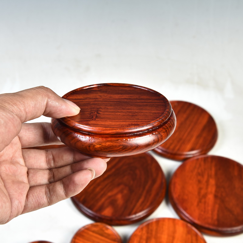 Substitutes rosewood mahogany base element circular base vase base it base cup tea base pad