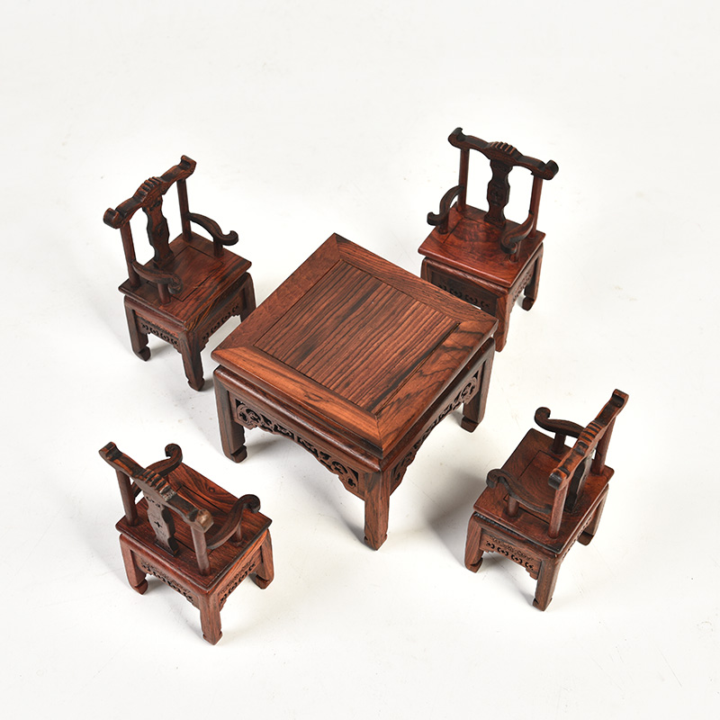 Pianology picking red mahogany handicraft furnishing articles base acid branch backrest table of Ming and the qing antique solid wood miniature furniture model