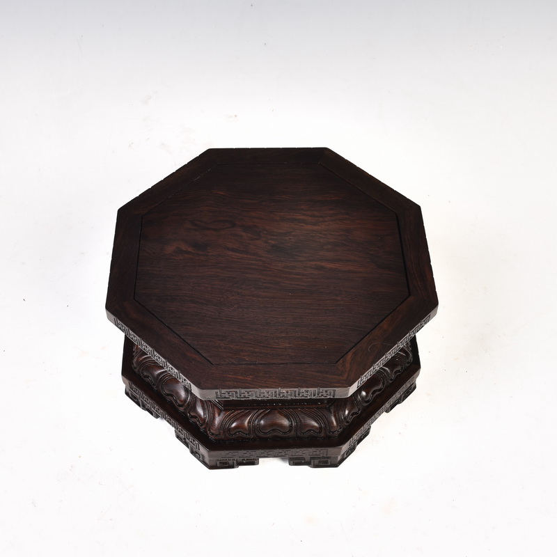 Redwood base for Buddha furnishing articles heightening anise wood stone lotus jade Buddha guanyin kong base