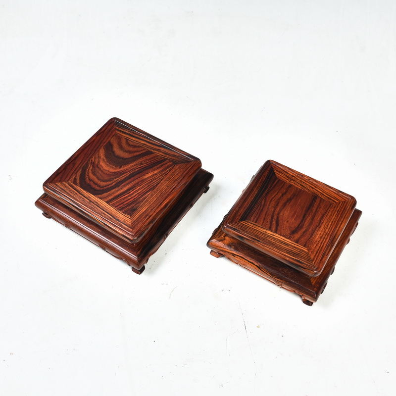 Red rosewood carving furnishing articles it base base mahogany base square vase flowerpot base solid wood