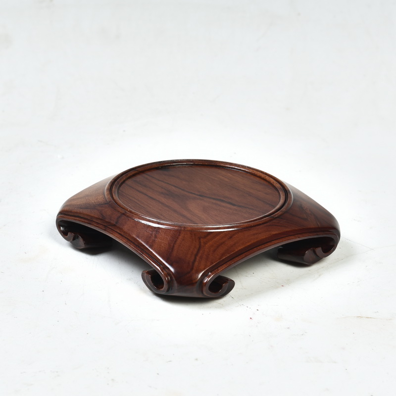 Substitutes rosewood monolith woodcarving circular base it base incense buner base vase base solid wood