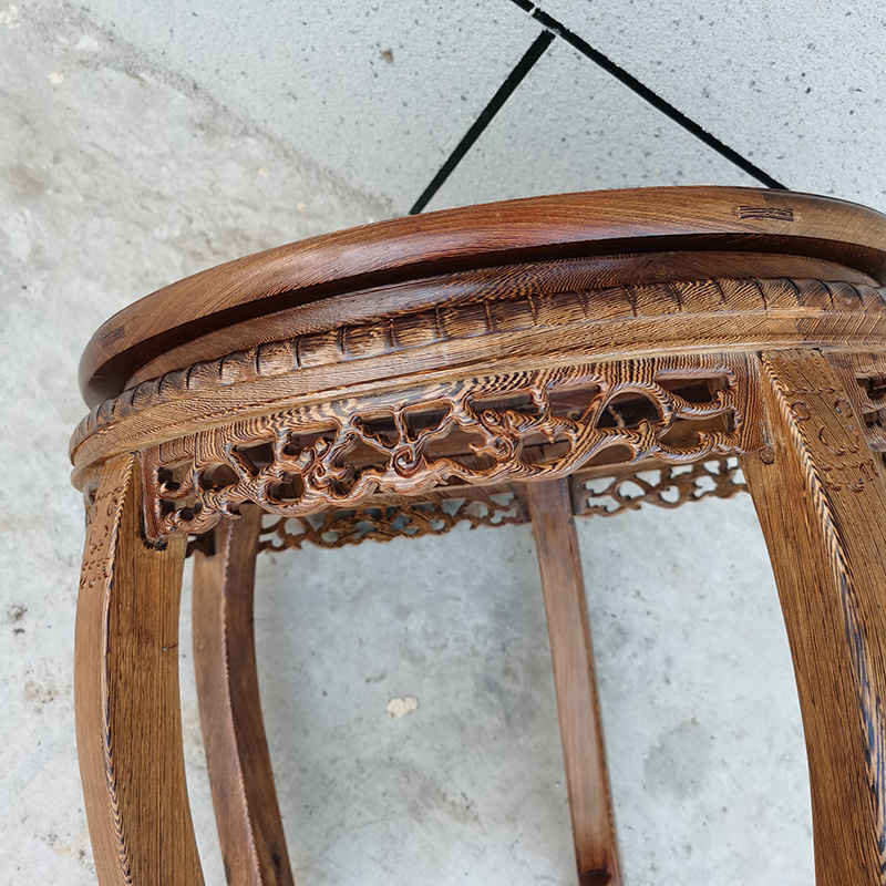 Pianology picking chicken wings wood carving large circular tank base solid wood base stone base aircraft bracket flowers bonsai