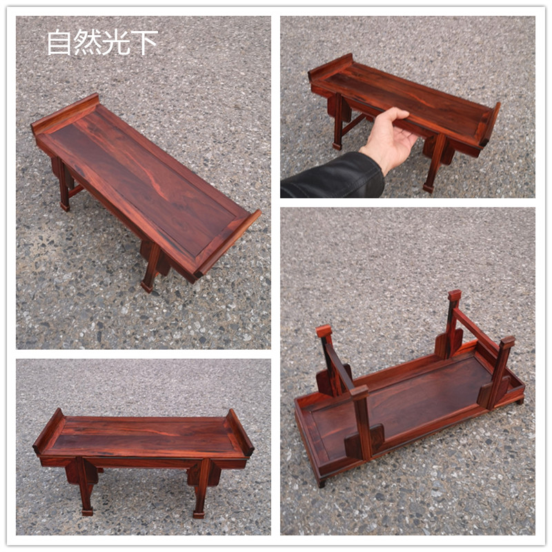 Red rosewood carving handicraft mahogany base base solid rectangular planter base of Buddha base mounts