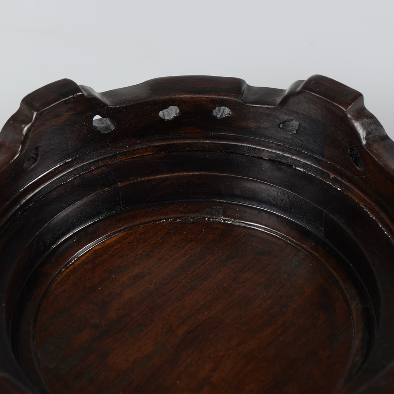 Buddha base vase base solid wood round ebony wood base tank flowers miniascape base wooden furnishing articles base