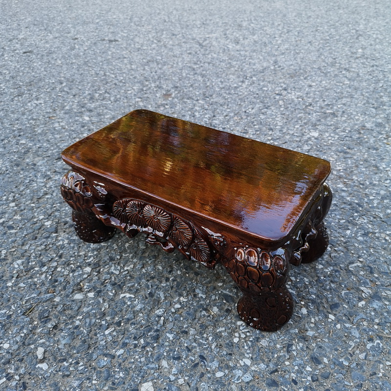 Samaras woodcarving songhua stone base solid rectangular flower miniascape base can be customized tea furnishing articles table