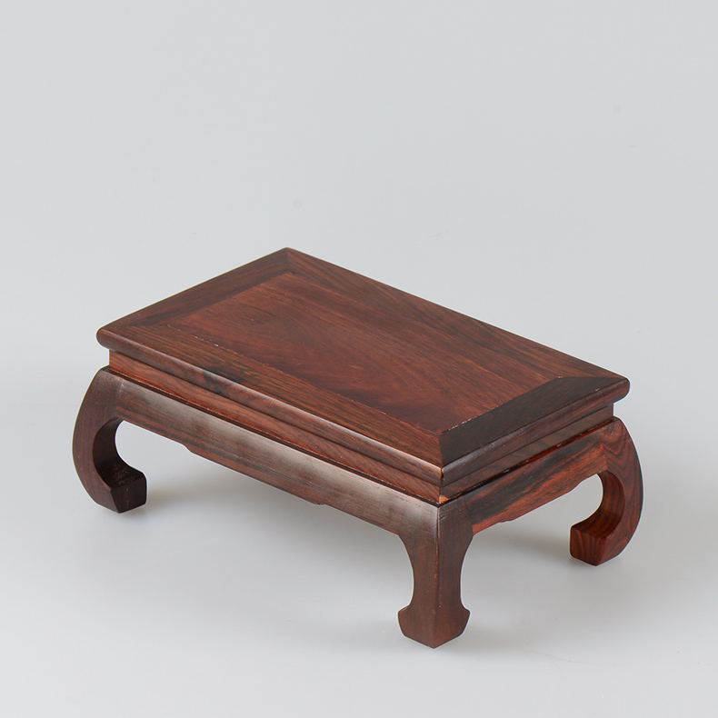 Pianology picking red rosewood carving stone flower miniascape of bright type square table base are it base furnishing articles of handicraft