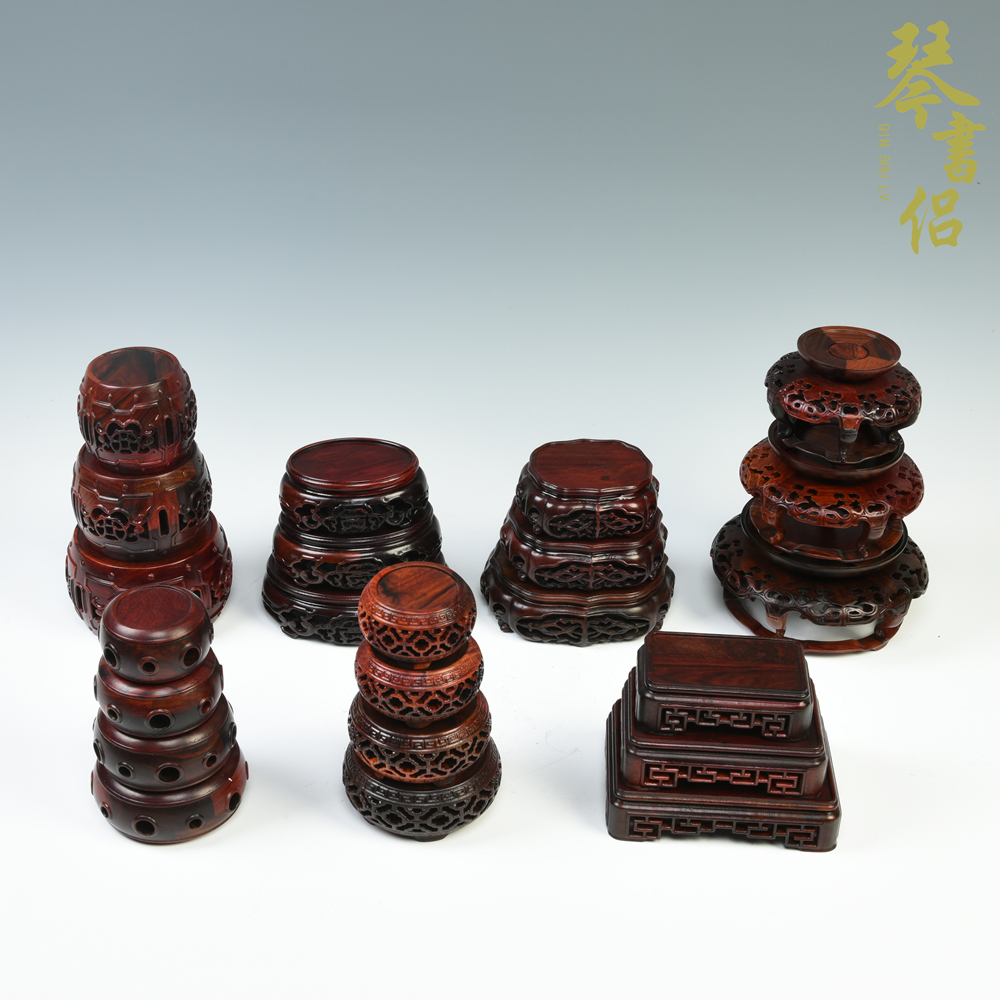 Red acid twigs base solid wood are it base bonsai base wooden wooden jade Buddha base base