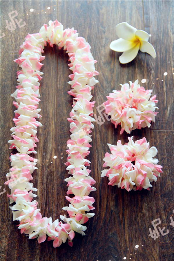 Hawaiian Grass Dress Dance Performance Costume Accessories Adult Children Flowers Ring Neck Ring Awards Prom Full