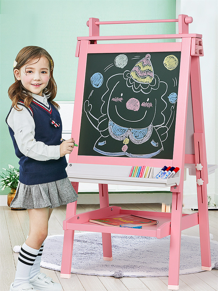 Tangram children's baby color learning to write Erasable blackboard bracket type primary school student household magnetic drawing board easel