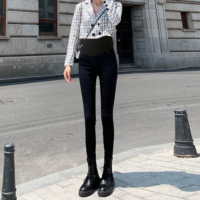New Maternity Pants Spring and Autumn Outerwear Black Small Legs Spring 2023 New Casual Leggings Small People Spring