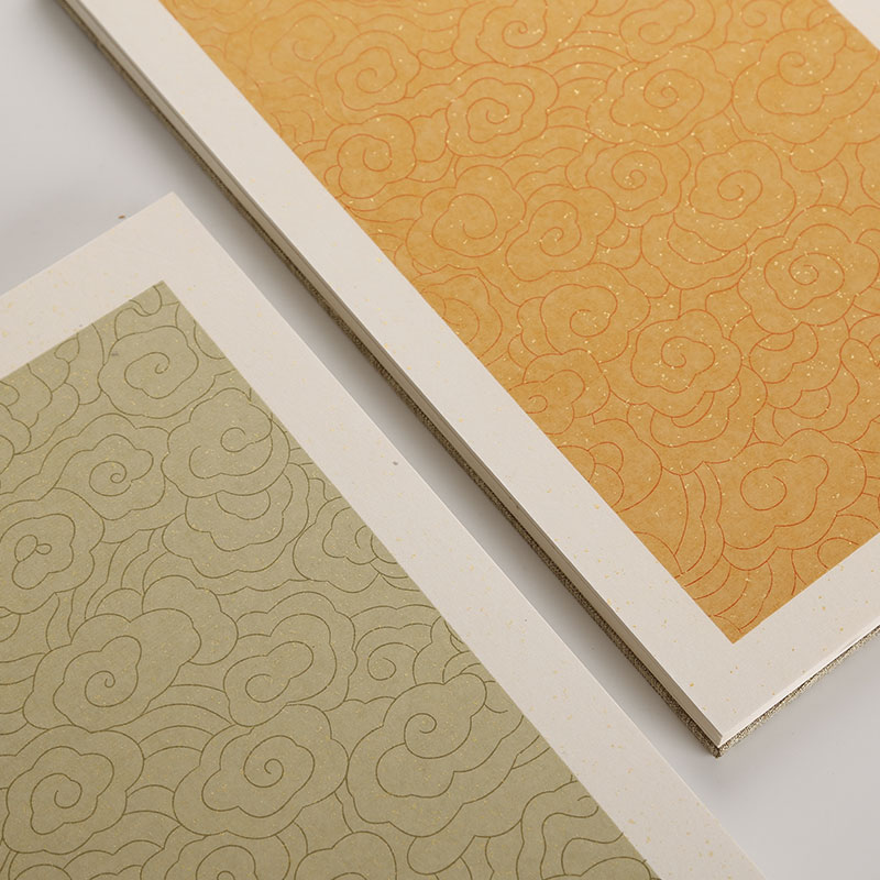 Wax-dyed letterhead 20 * 32 Xiangyun tattered blank Xuan paper linen page This half raw cooked small block of Chinese painting special