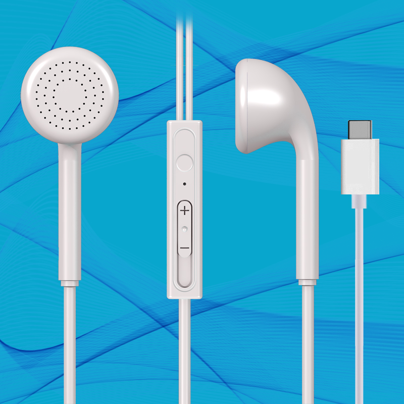 Flat ear type-c phone headphones suitable for Xiaomi 89se1011proSE6Xopporeno345pro earplugs glory 2030proV4