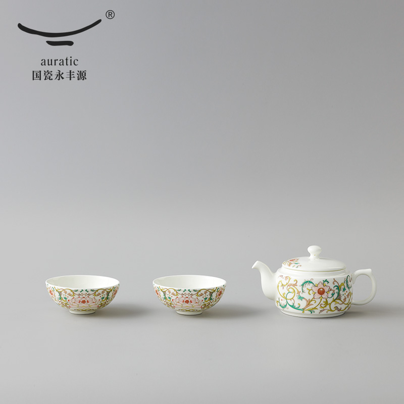 The porcelain yongfeng source should be expensive and well at simple travel take The teapot tea tea set suit portable bag