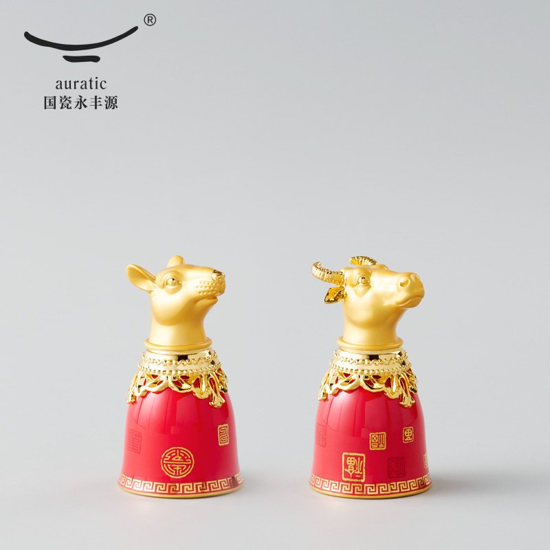 The porcelain yongfeng source every shot glass 12 Chinese zodiac animal bones episode porcelain ceramic wine liquor cup suits for