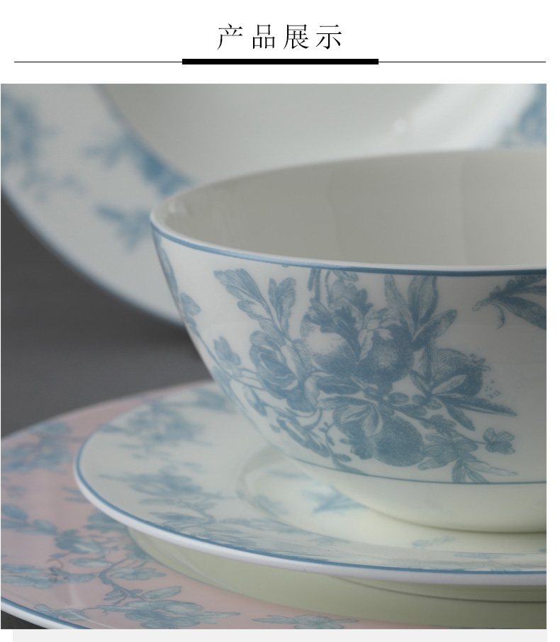 The porcelain yongfeng source romantic wonderful 24 head cutlery set 6 doses home dishes high - grade ceramic dishes