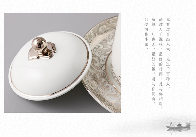 The porcelain porcelain cup sea pearl meeting Mr Yongfeng source of The new king suit ceramic cups water cup with cover