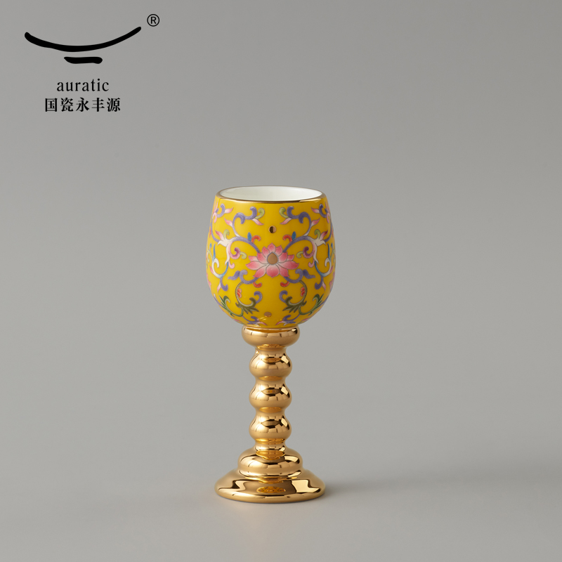 The new imperial porcelain porcelain Mr Yongfeng source 10 head of ceramic wine suits for liquor cup of white wine pot of colored enamel