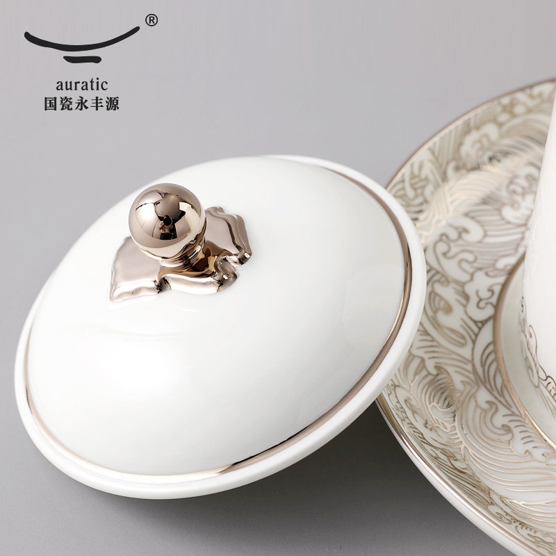 The porcelain porcelain cup sea pearl meeting Mr Yongfeng source of The new king suit ceramic cups water cup with cover