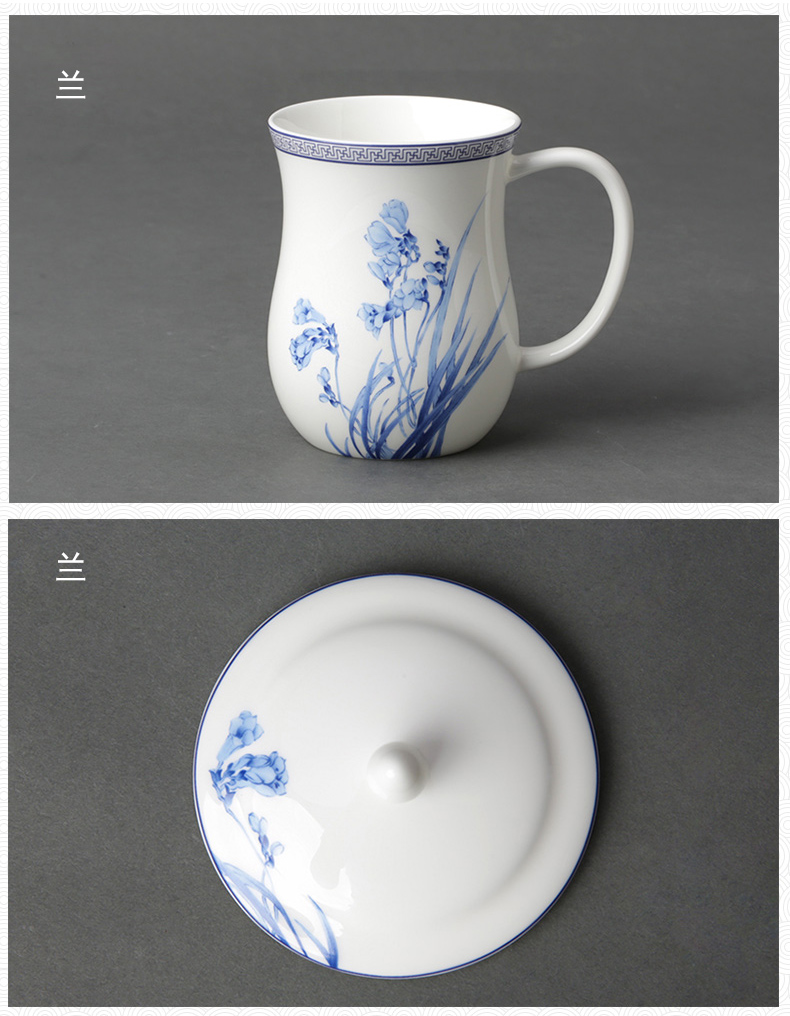 The porcelain yongfeng source name plum tea cups cover cup saucer single cup tea set office cup The meeting room