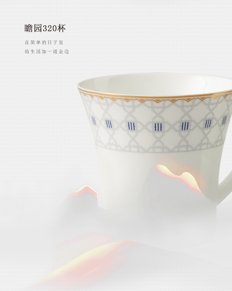 The porcelain yongfeng source deep yellow 320 creative glass coffee cup ceramic keller cup of cup 's office