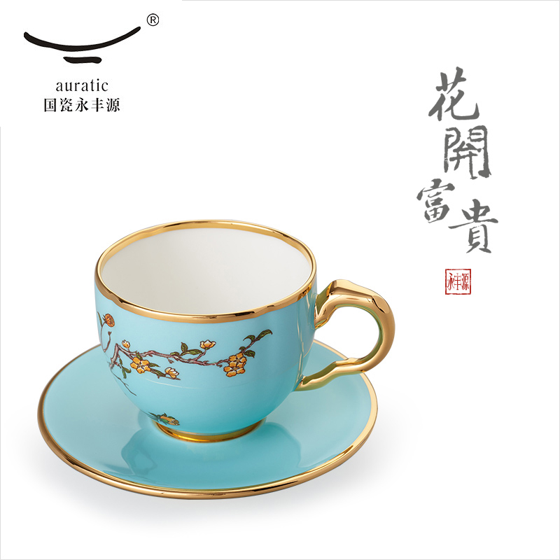 The porcelain Mrs Yongfeng source of new Chinese style coffee mugs afternoon tea cup set with cups and saucers