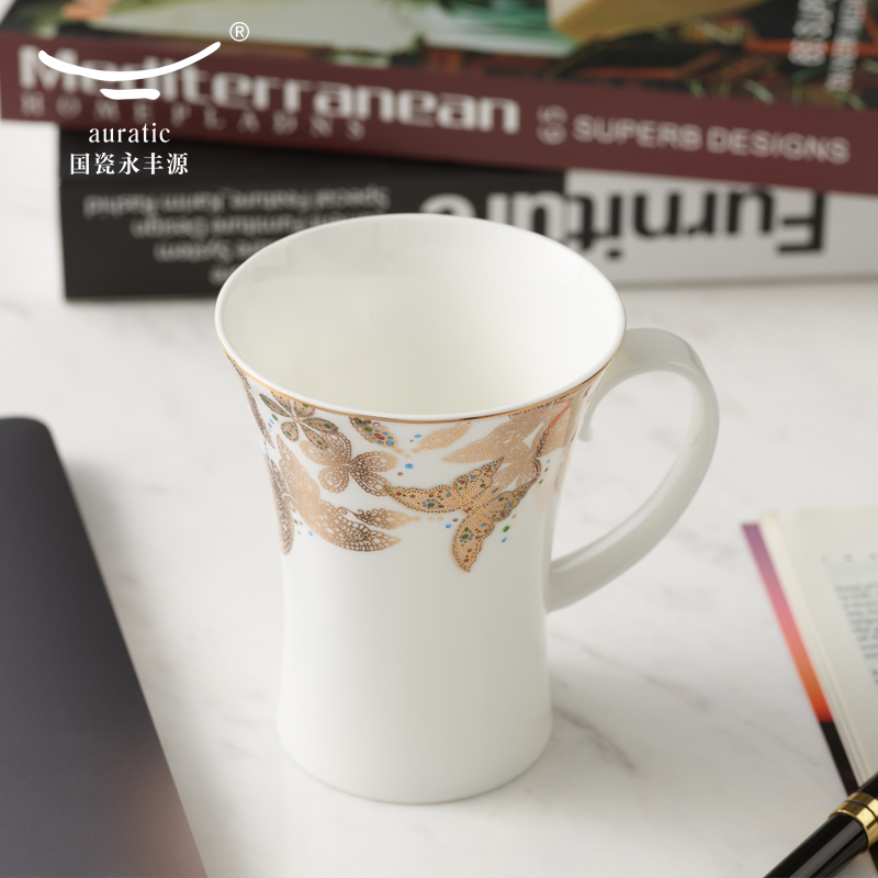 The porcelain yongfeng source deep yellow creative 3 glass ceramic keller of coffee cup single CPU type of CPU 's office