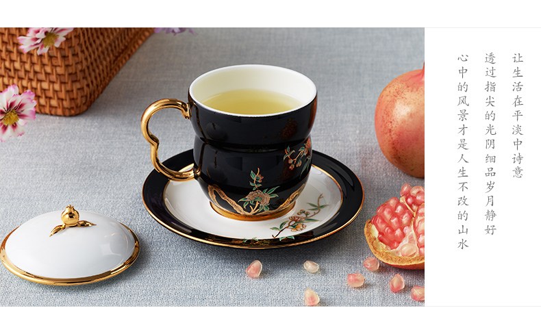 The porcelain Mrs Yongfeng source porcelain pomegranate home ceramic keller cup coffee cup office tea cup