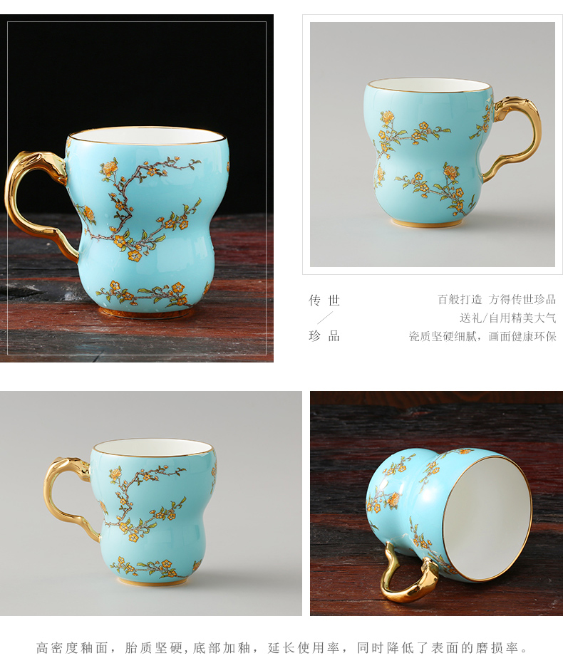 The porcelain Mrs Yongfeng source 280 ml keller porcelain cup Chinese wind lovers ceramic keller cup move