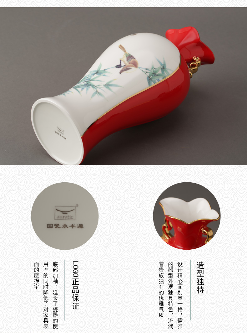 The porcelain yongfeng source precious bottle - bamboo flower arranging The sitting room of Chinese style furnishing articles decorate household gifts creative design