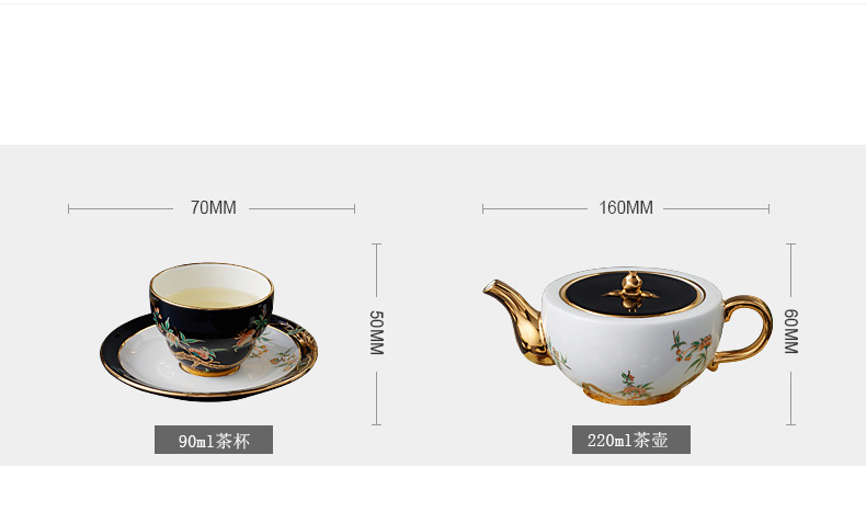 The porcelain Mrs Yongfeng source porcelain pomegranate home 6 head ceramic cups suit Chinese pot of tea