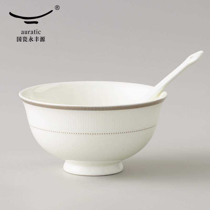 The porcelain yongfeng source platinum life dishes suit household utensils dishes chopsticks contracted ceramic bowl dish