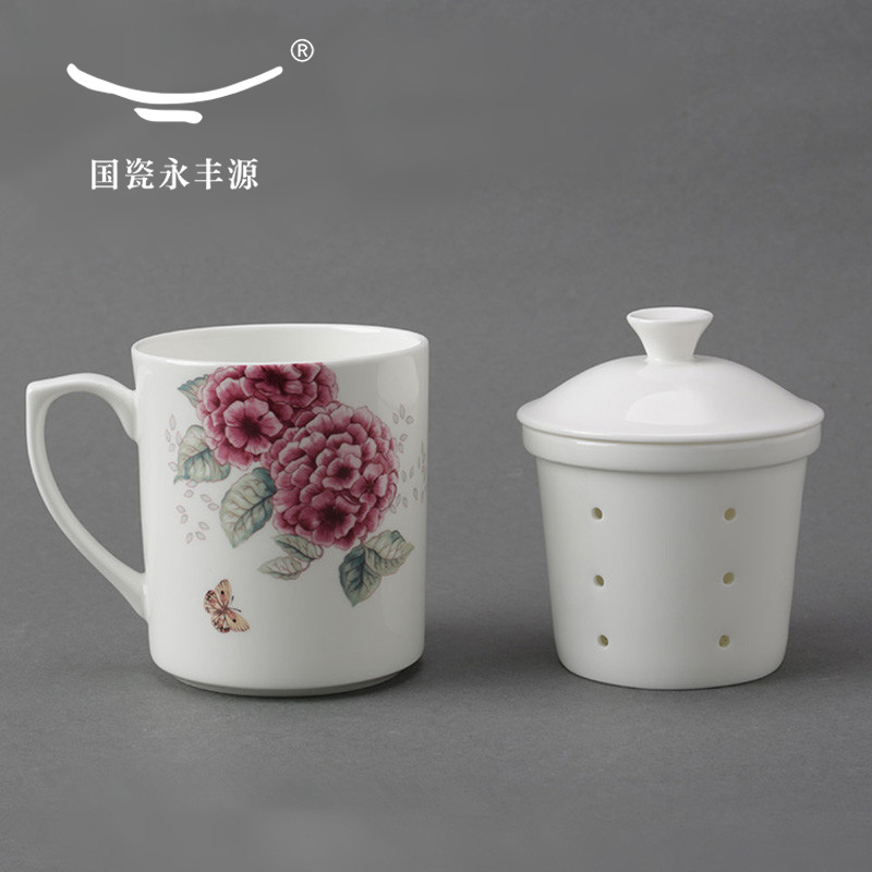 The porcelain yongfeng source spring appropriate qiao series filter every cup of tea with three - piece cup of tea every suit tea cups