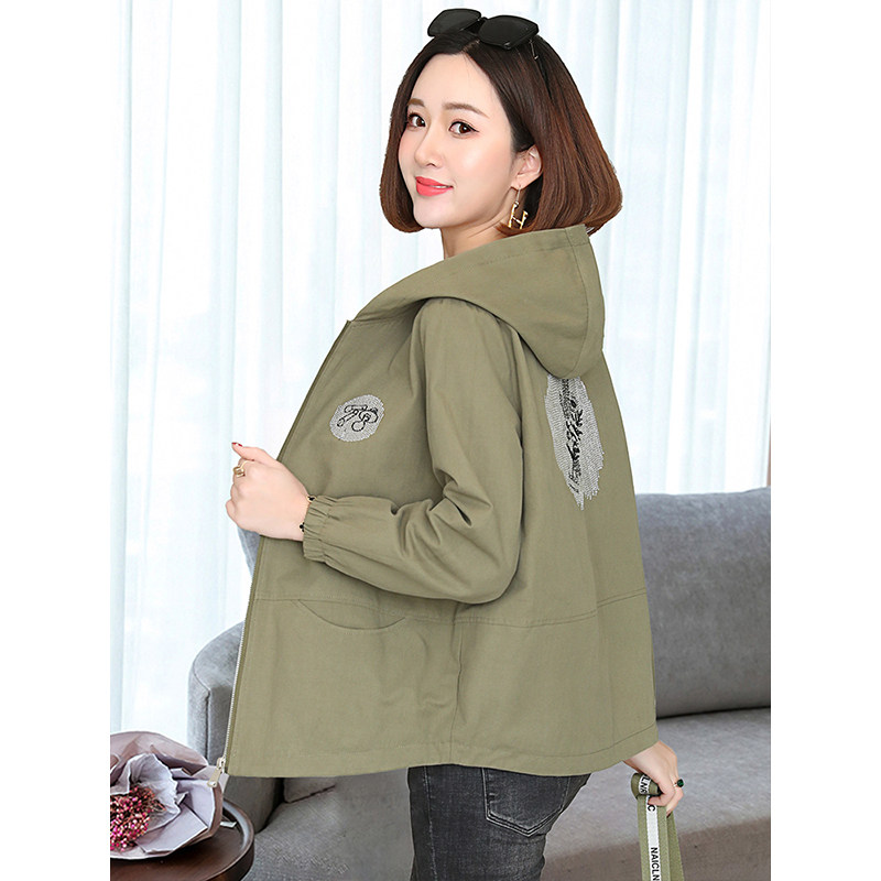 Foreign pie mother early autumn thin coat women short large size loose small tide ins Joker February August clip gram