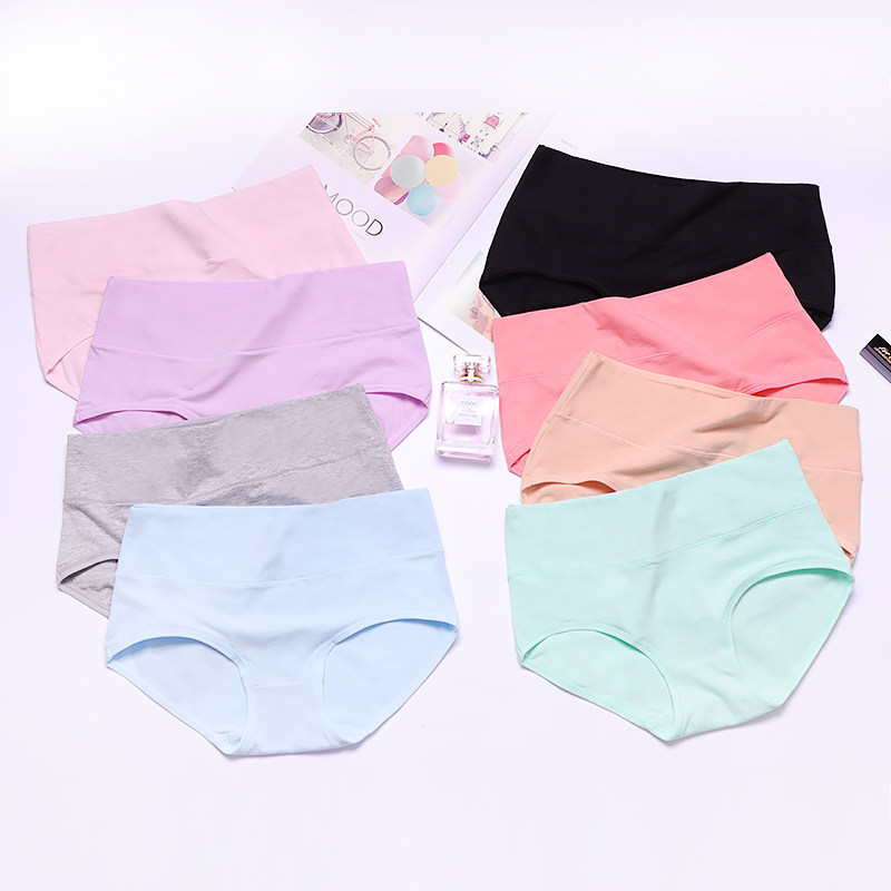 8-pack panties women's cotton mid-high waist belly sexy women's panties breathable incognito briefs shorts head
