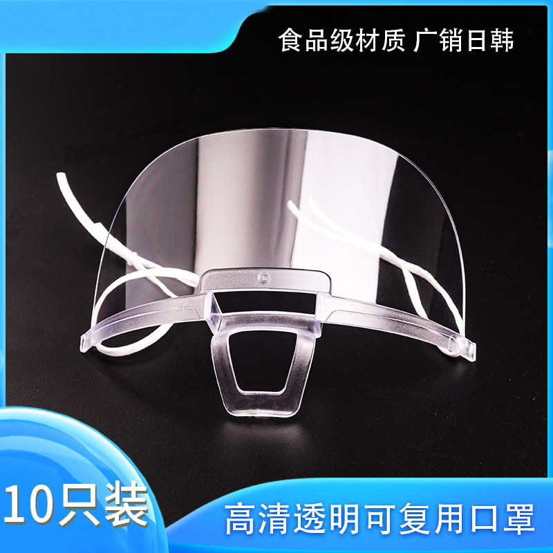 Transparent catering Special Anti-spray Saliva Cook Food Kitchen Dining Room Beauty Salon Creative Plastic Mask