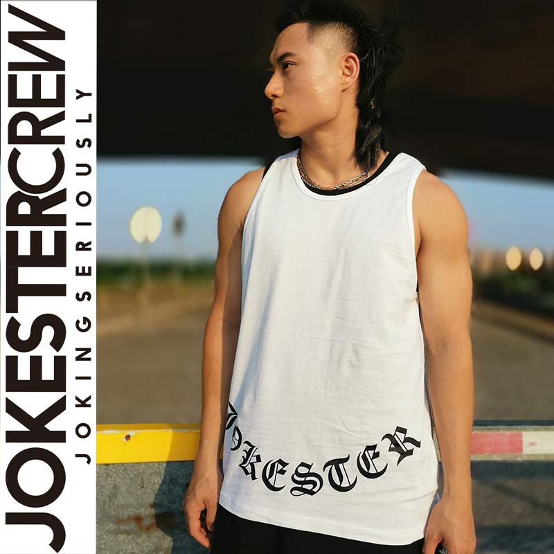 JOKESTER2020 Quốc Tide Summer New Hip đường Hip-Hop Hip-Hop In đàn ông giản dị của vest