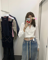 Cool French style gallery Shirt 2022 spring new design feeling sweet and dont make a blouse