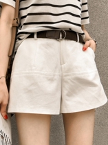  Tide brand 2021 summer new casual suit shorts womens high waist thin section wild wide leg loose A-line hot pants