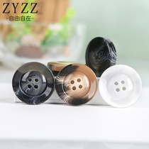 Resin button woolen coat trench coat button round exquisite coat button Terry large coat female button