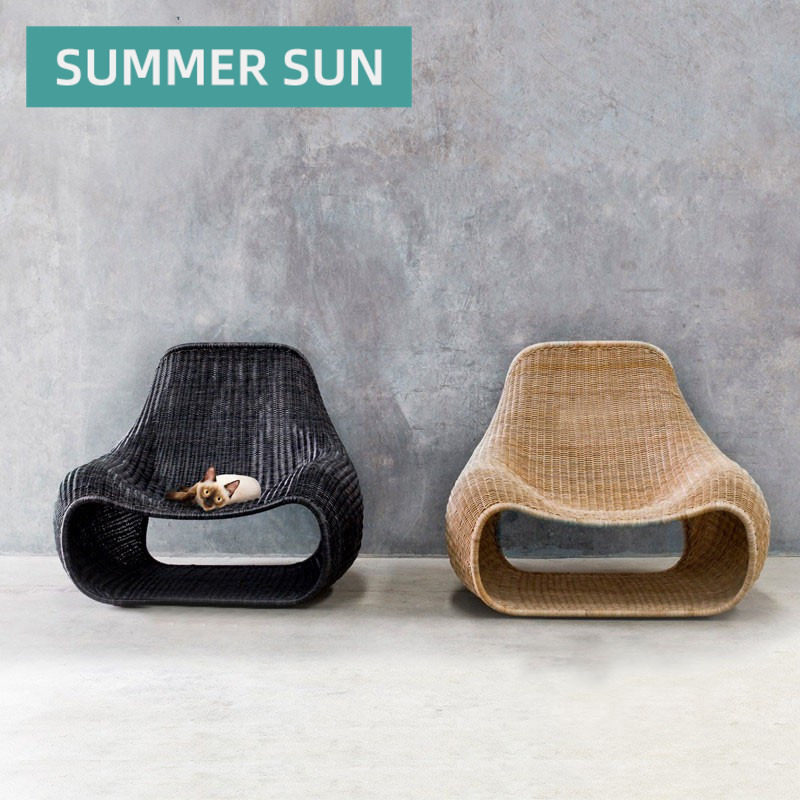 Min Juku Creativity Outdoor Indoor Rattan Chair Furniture Nordic Minimalist Southeast Asia Rattan Sofa Hotel Decent Board Room Casual Chair