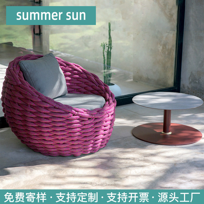 Outdoor Leisure Table and Chair Combined Villa Garden Terrace Terrace Terrace Greenhouse Vine chair Tea Series Three-Piece Set